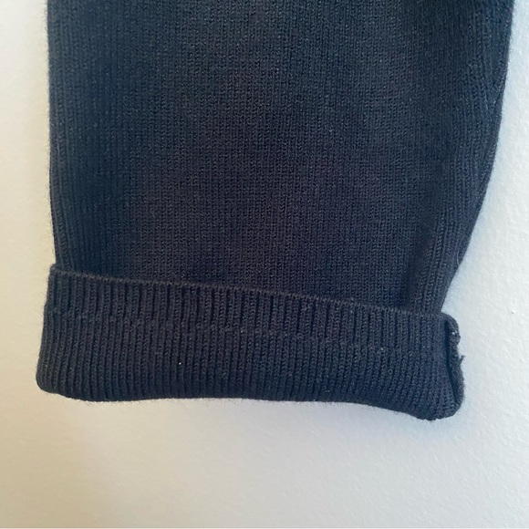 Dynamite Mock Neck Ribbed Sweater. Black. Medium. - Picture 3 of 6